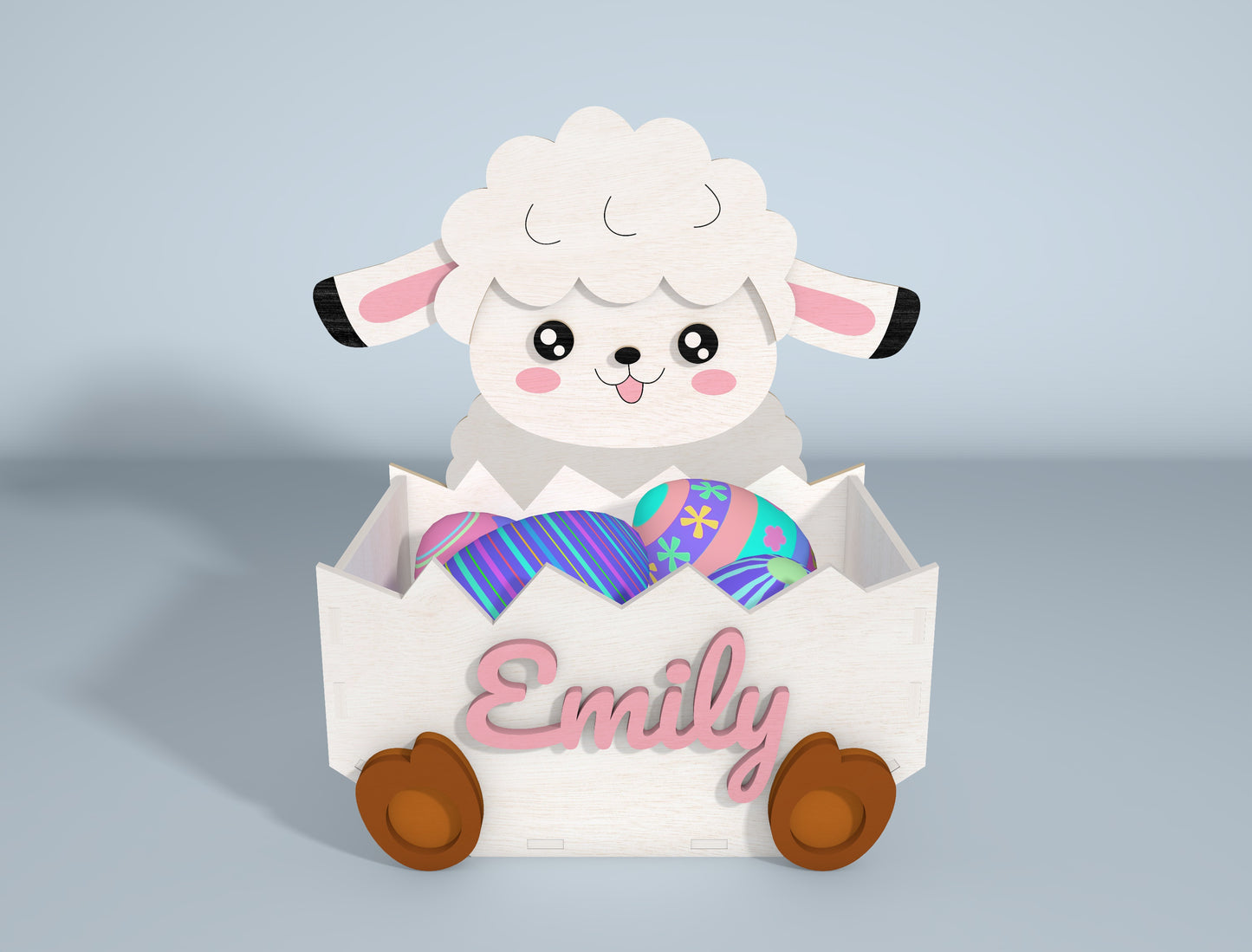 Personalized Easter Tabletop Decor SVG Laser Cut for Glowforge and xTool