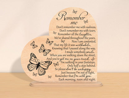 Remember Me Memorial SVG Laser Cut File for Glowforge
