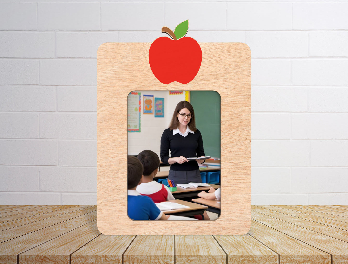 Teacher Photo Frame SVG Bundle School Theme Laser Cut File for xTool and Glowforge