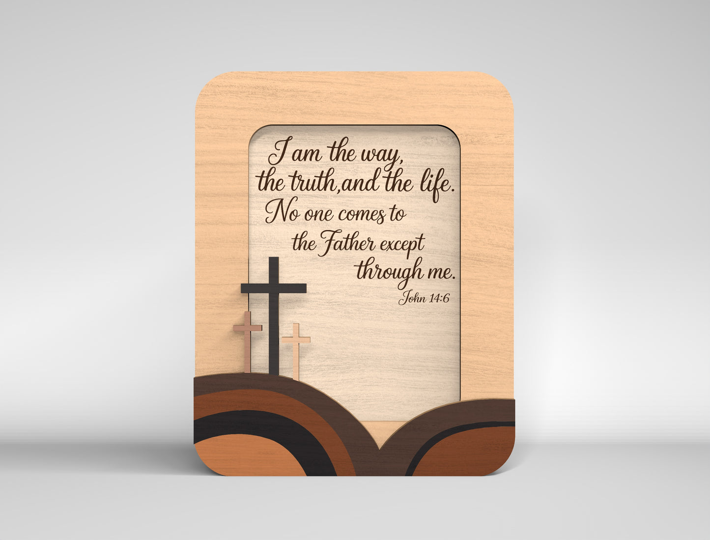 Bible Verse Cross Frames SVG 13 Layered Desk Decor for LightBurn and Glowforge