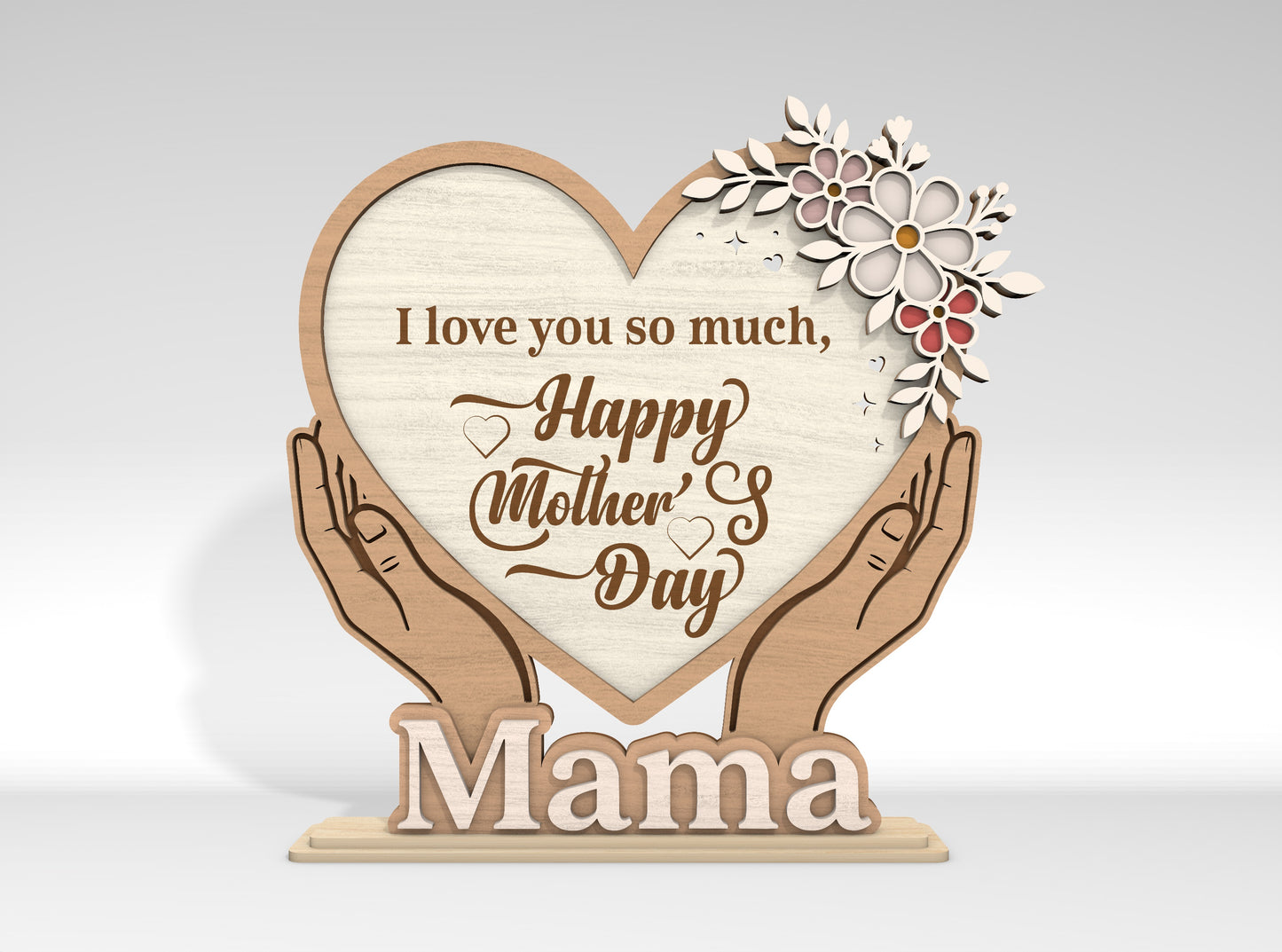 Mother's Day Quote Standing Sign SVG Bundle for LightBurn and xTool