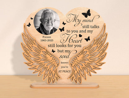 Memorial Wings Photo SVG Laser Cut File for LightBurn