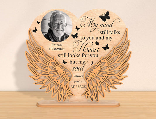 Memorial Wings Photo SVG Laser Cut File for LightBurn