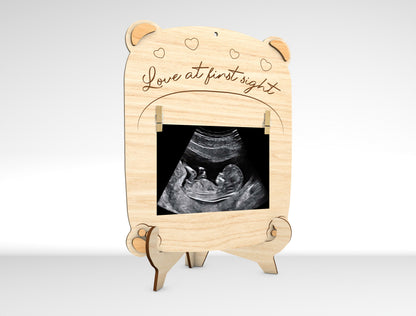 Personalized Baby Footprint Ultrasound Frame SVG Laser Cut File for Glowforge and LightBurn