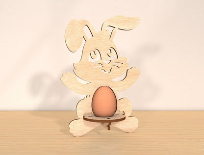 Bunny Egg Holder SVG Bundle Rabbit Egg Stand Easter for LightBurn and xTool