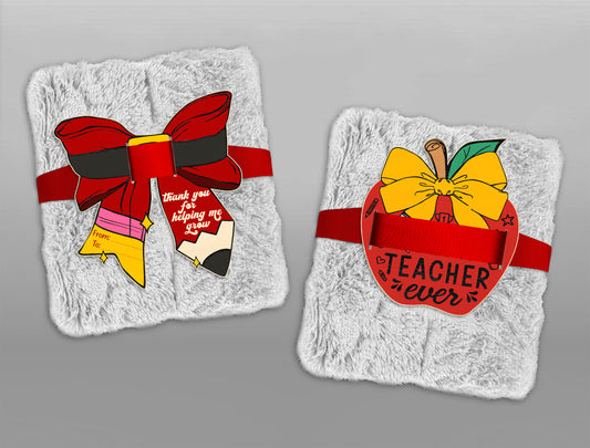 Teacher Bow Gift Tag SVG Bundle for Glowforge and LightBurn