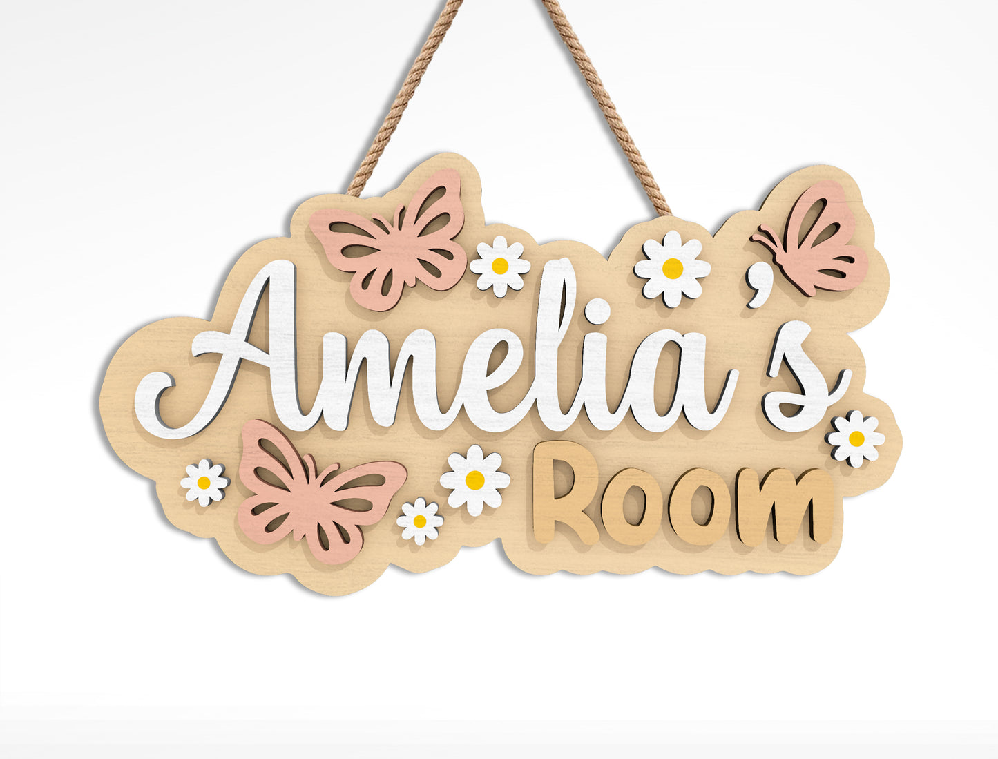 Nursery Name Sign SVG Bundle – Kids Room Decor for Glowforge and xTool
