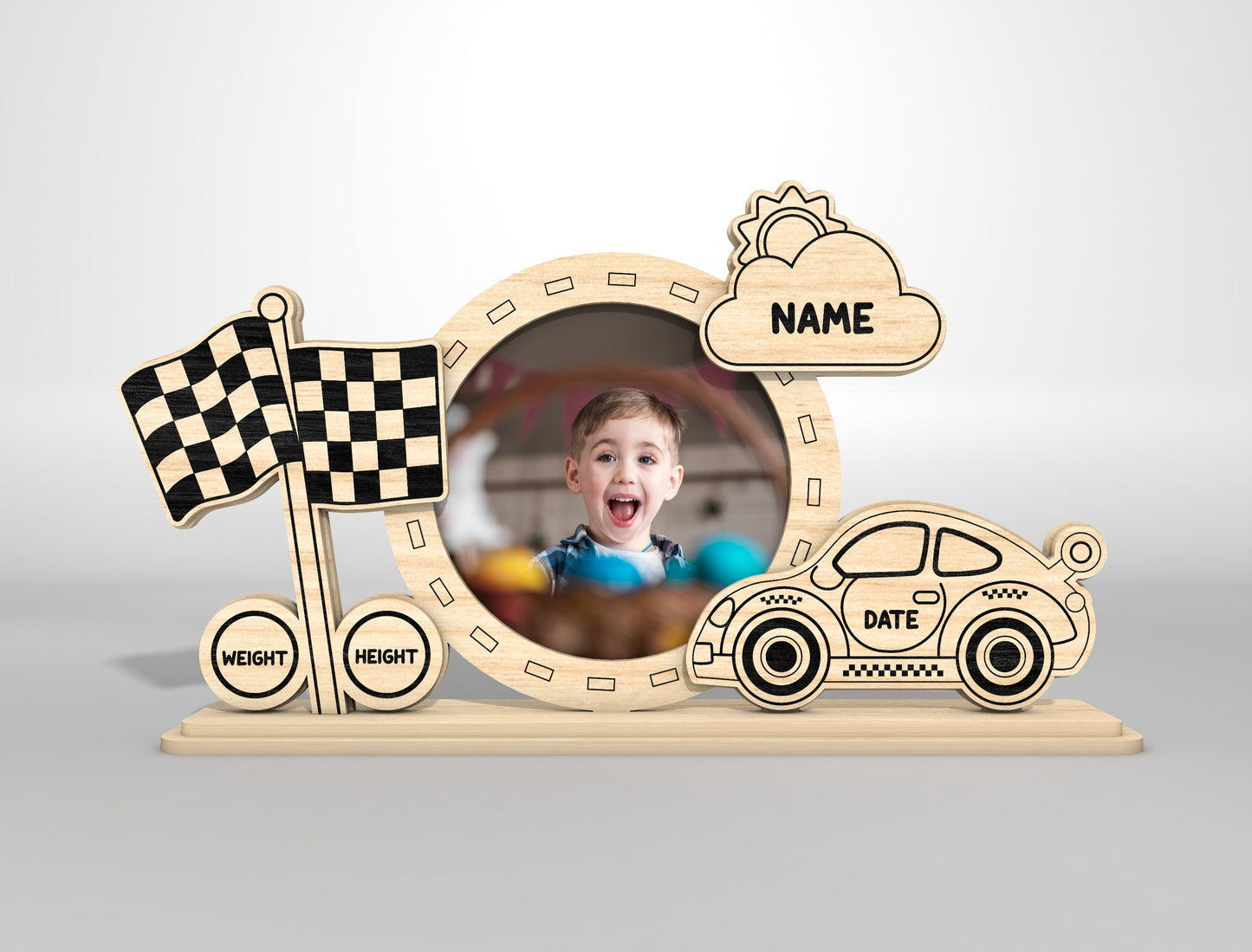 Personalized Family Photo Frame SVG Bundle for Glowforge and xTool