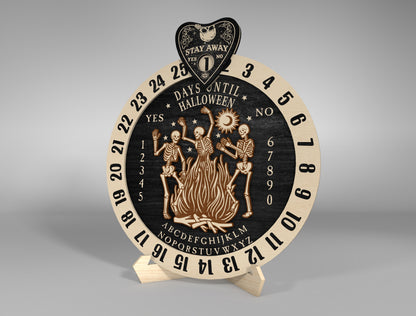 Halloween Skeleton Countdown Board SVG for LightBurn xTool