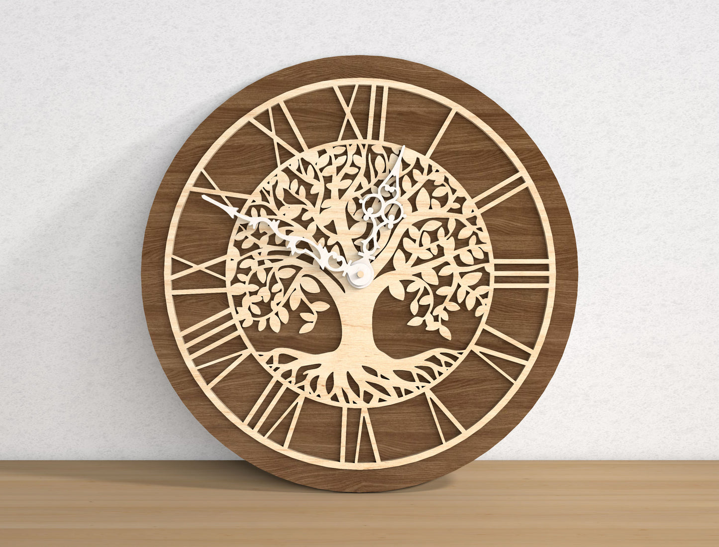Tree of Life Wall Clock SVG Bundle for Glowforge and LightBurn