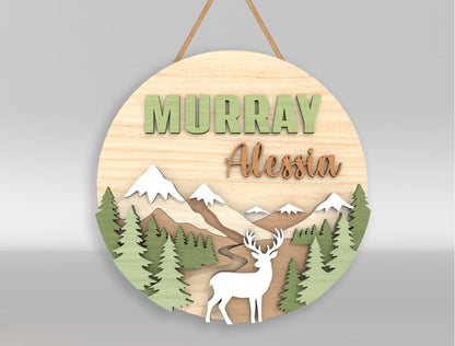 Personalized Nursery Door Sign SVG for Glowforge and xTool