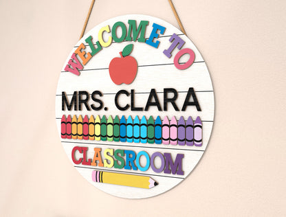 Personalized Classroom Door Sign SVG Laser Cut File for xTool Users