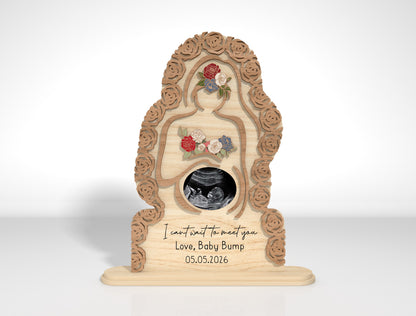 Scalloped Mother's Day Photo Frame SVG Floral Laser Cut File for LightBurn and xTool