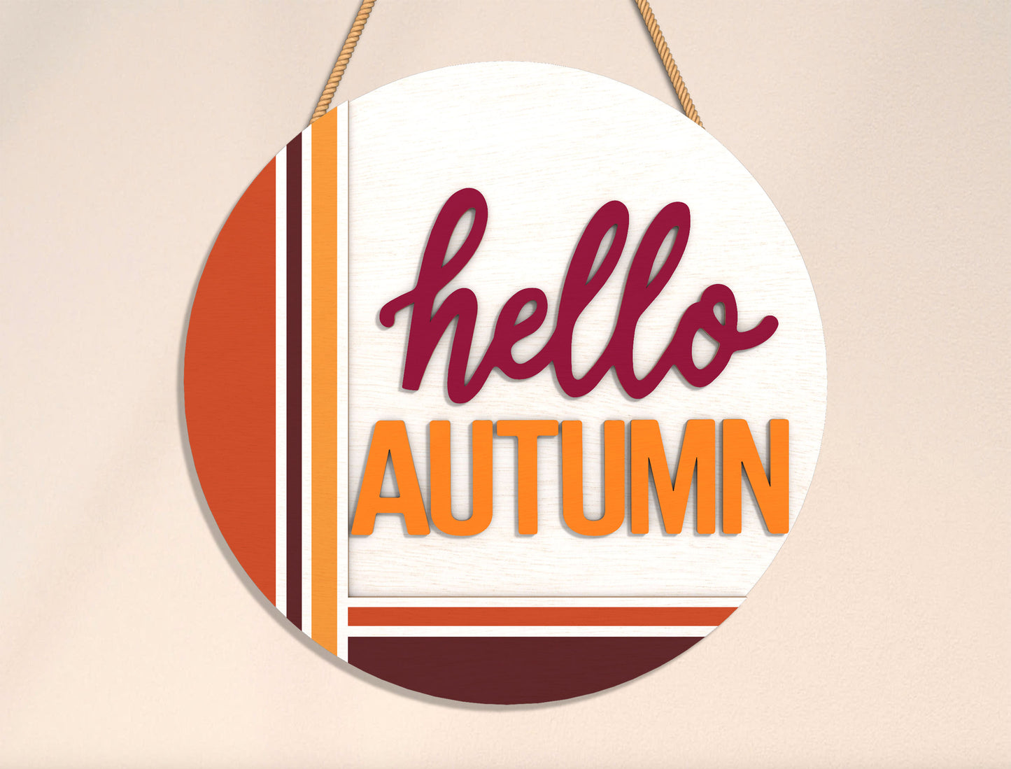 Hello Autumn SVG Set for Glowforge xTool LightBurn | 2 Designs