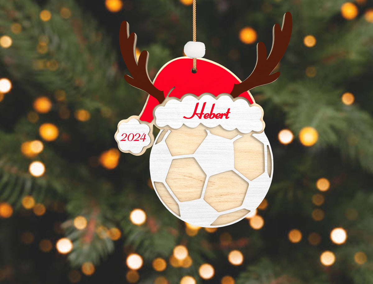 Personalized Sports Christmas Ornament SVG Laser Cut File