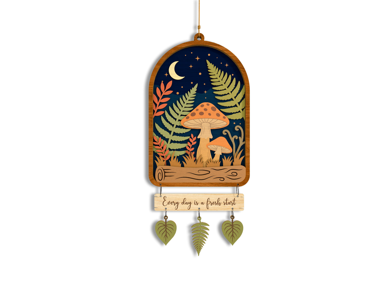 Forest Moon Mushroom Laser Cut SVG Bundle Nature Hanging Signs