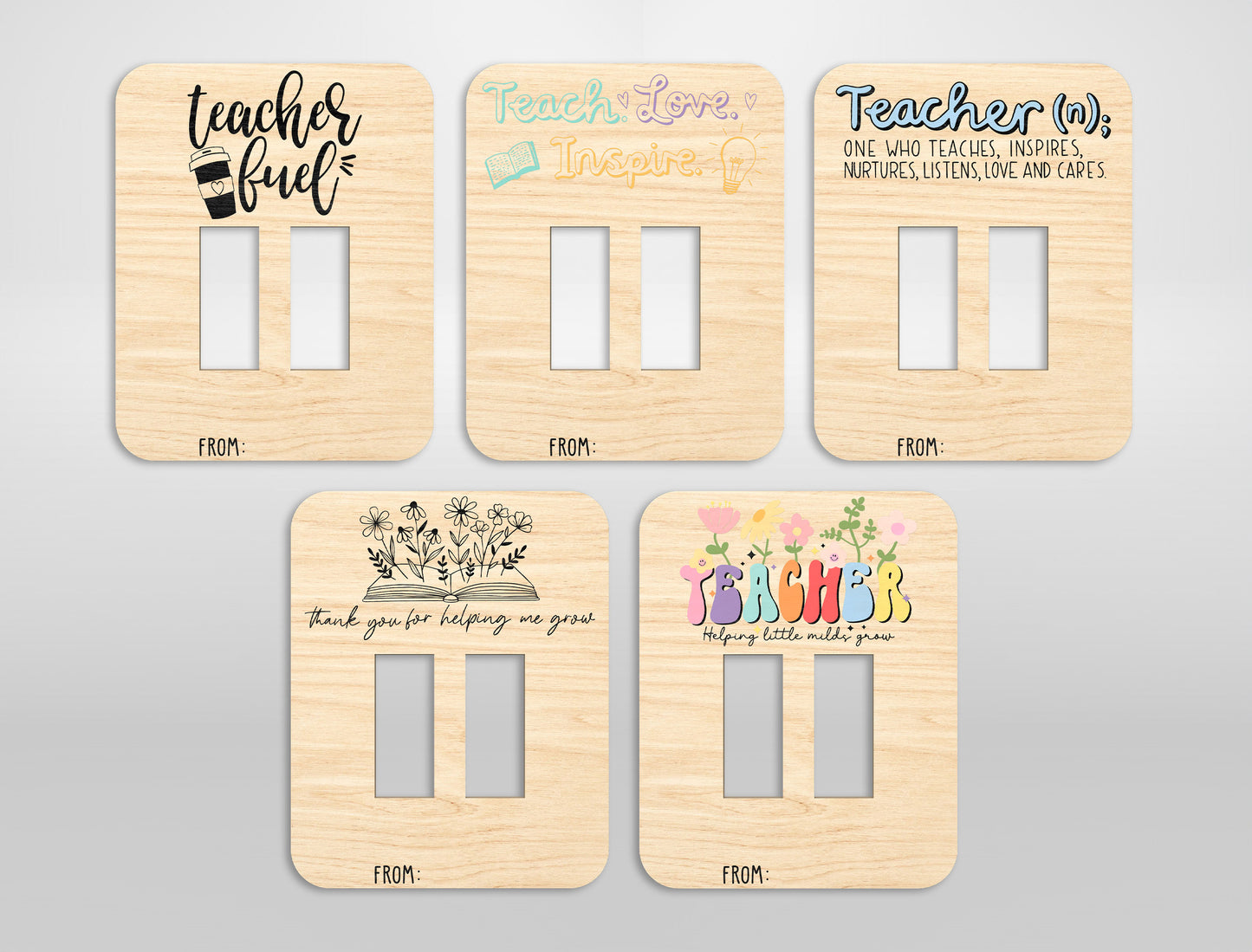 Teacher Clothespin Magnet Bundle SVG Laser Cut File for Glowforge and xTool