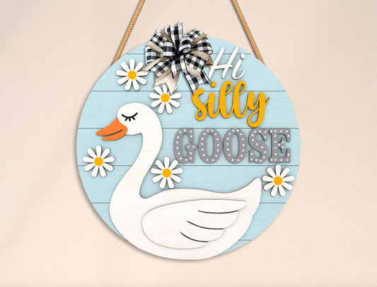 “Silly Goose” Summer Door Sign SVG Bundle for Glowforge and xTool
