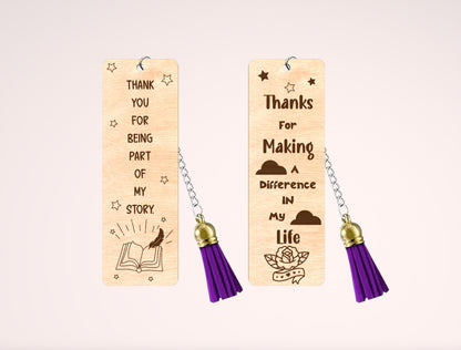 Teacher Bookmark SVG Bundle Laser Cut File for Glowforge and xTool
