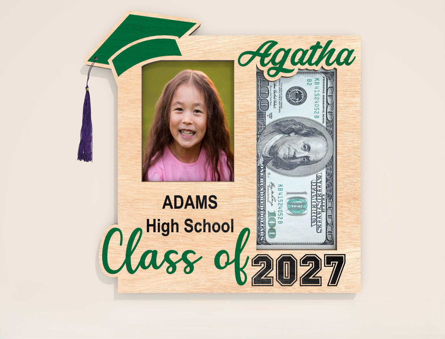 Graduation Money Holder Photo Frame SVG for xTool and Glowforge