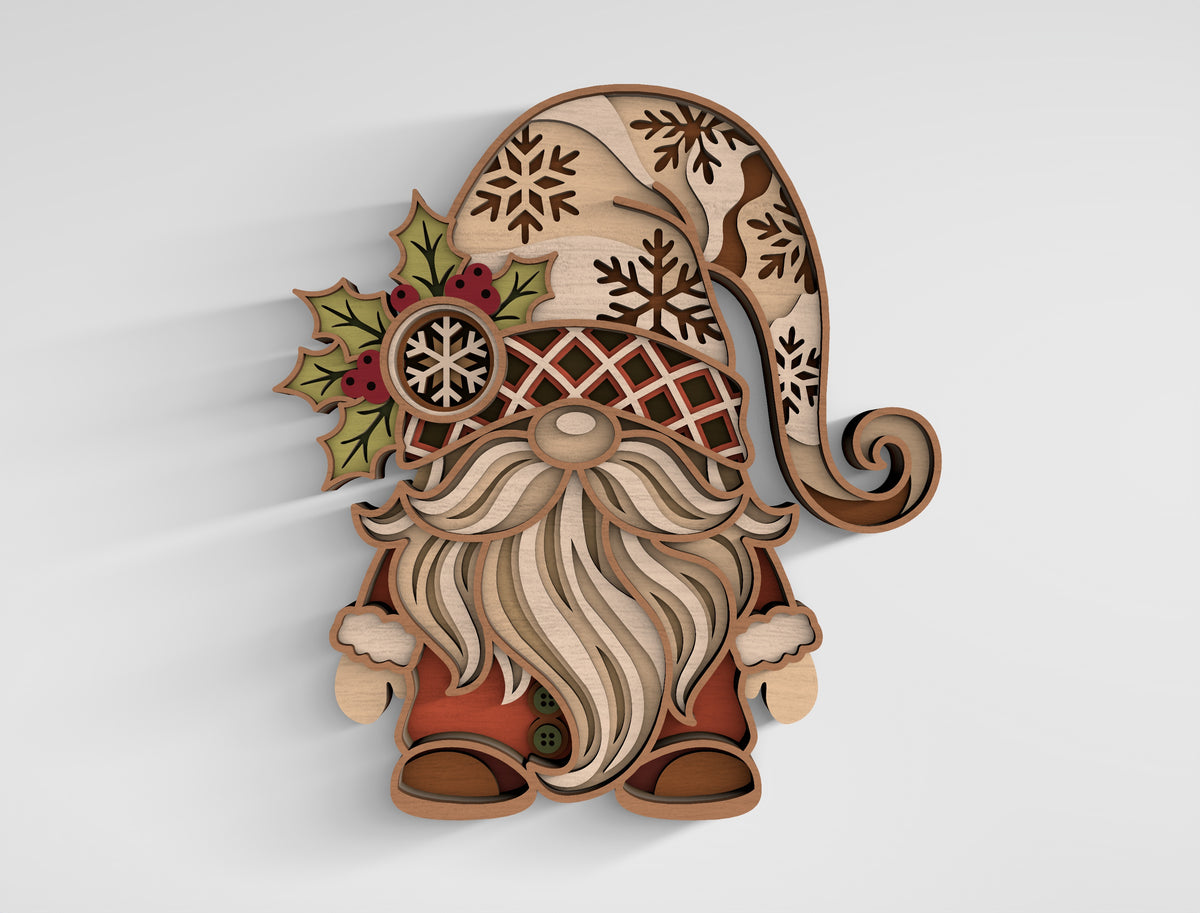 Christmas 3D Layered SVG Multilayer Holiday Laser Cut Designs