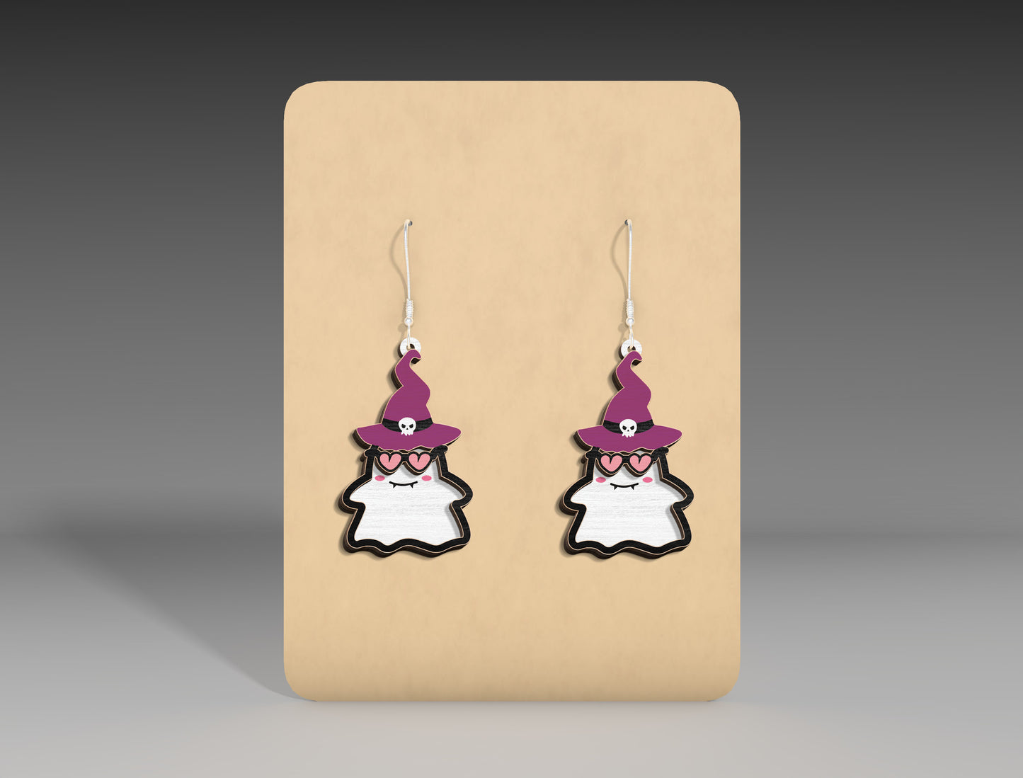 Cute Halloween Ghost Earrings SVG Bundle 17 Designs for Glowforge xTool LightBurn