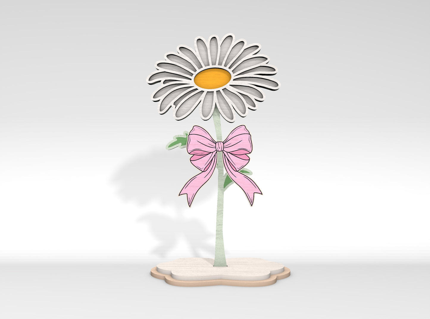 Personalized Peony Daisy Rose SVG Laser Cut File for Glowforge and LightBurn