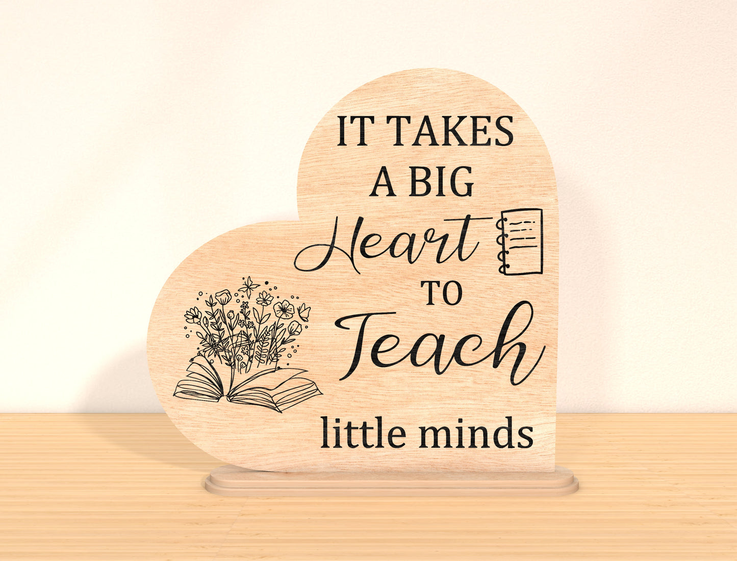 Teacher Thank You Tabletop Sign SVG for Glowforge and LightBurn