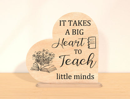 Teacher Thank You Tabletop Sign SVG for Glowforge and LightBurn