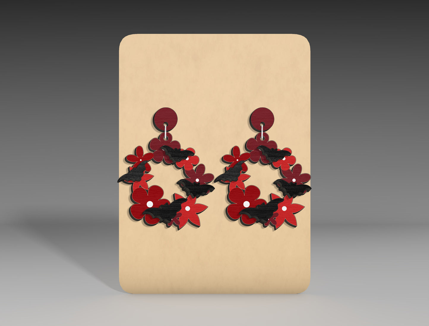 Fall Pumpkin Floral Earrings SVG Bundle 3 Designs for LightBurn xTool
