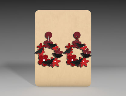 Fall Pumpkin Floral Earrings SVG Bundle 3 Designs for LightBurn xTool