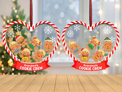 Personalized Grandma Cookie Crew Christmas Ornament SVG