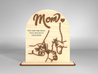Family Hands Silhouette SVG Bundle Mom and Kids for Glowforge