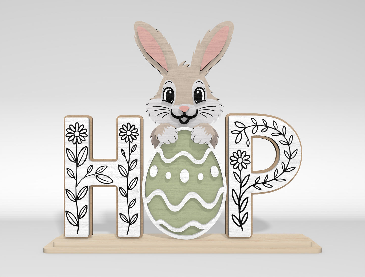 Easter Bunny Gnome Carrot Patch Shelf Sitter SVG Bundle for Glowforge and xTool