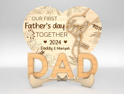 Father's Day Dad Love Sign SVG Laser Cut File for xTool and Glowforge