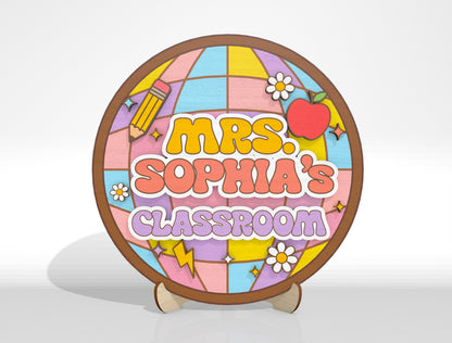 Personalized Teacher Door Sign SVG Bundle Laser Cut File