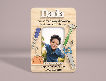Dad Photo Frame Sign SVG Bundle Laser Cut File for Glowforge and xTool