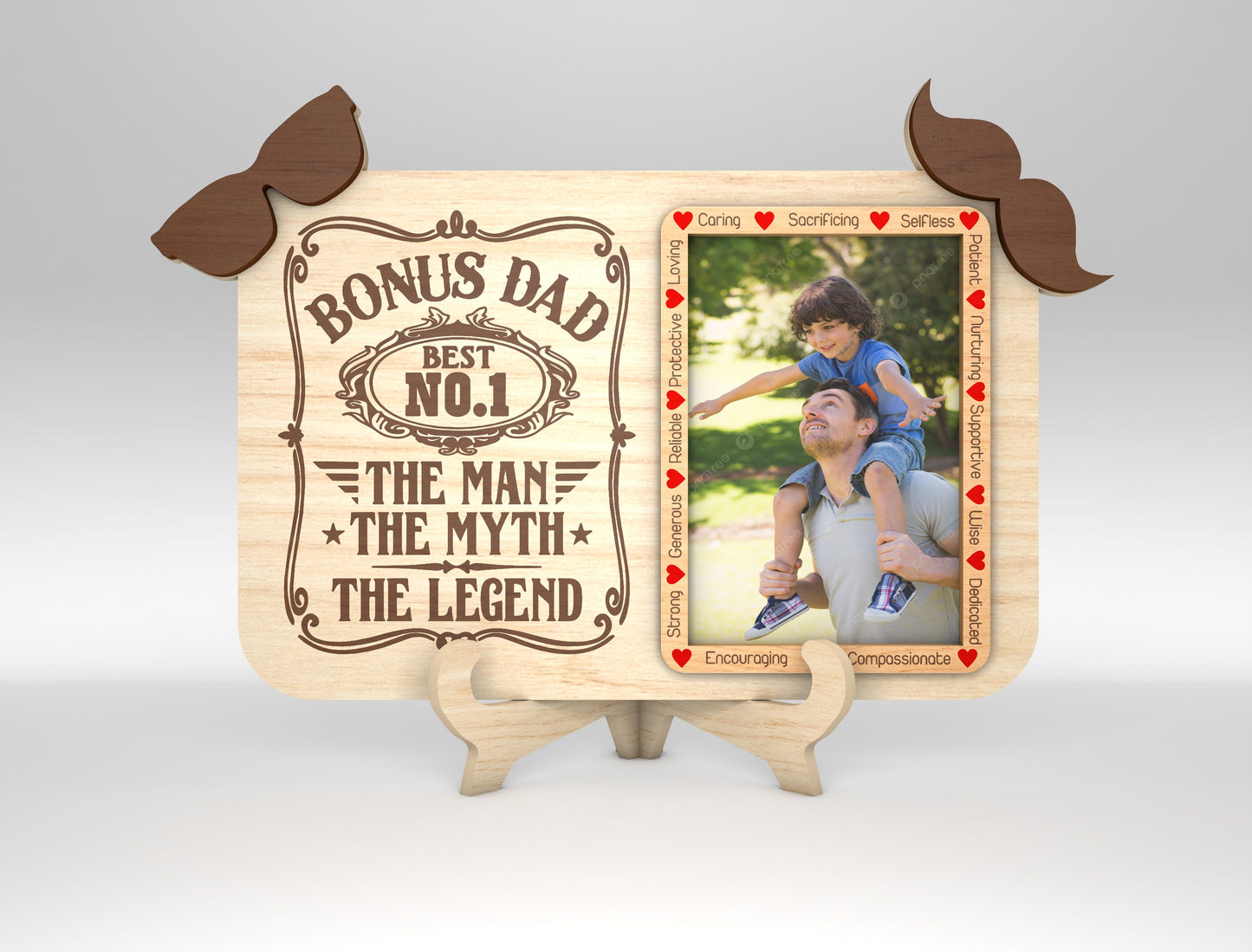 Best Father Photo Frame Sign SVG Laser Cut File for xTool and LightBurn