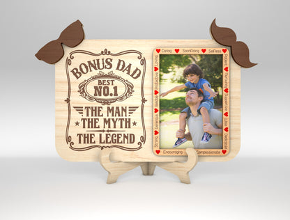 Best Father Photo Frame Sign SVG Laser Cut File for xTool and LightBurn