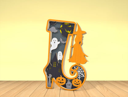 Halloween Witch Shoes Multilayer SVG 10 Inch for xTool LightBurn