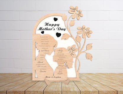 Happy Mother's Day Floral Sign SVG Bundle for xTool and LightBurn