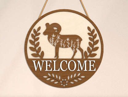 Farm Animal Welcome Sign SVG Bundle for Glowforge and LightBurn