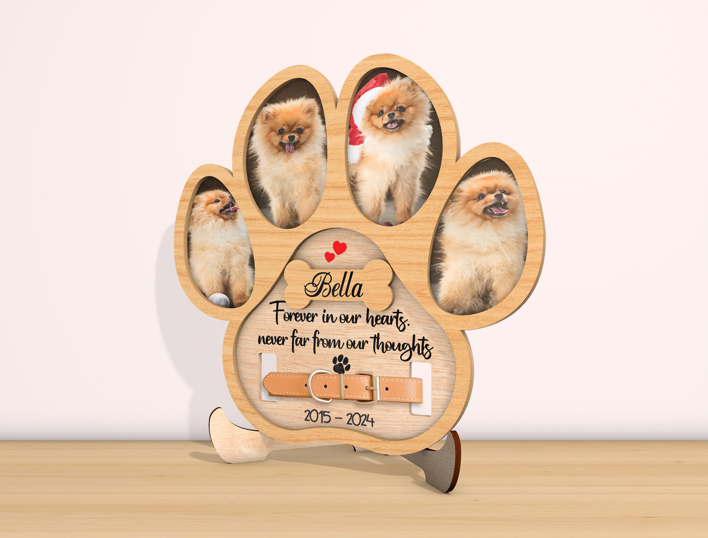 Dog Paw Photo Memorial SVG Laser Cut File for Glowforge