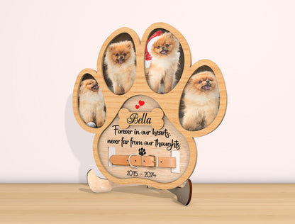 Dog Paw Photo Memorial SVG Laser Cut File for Glowforge