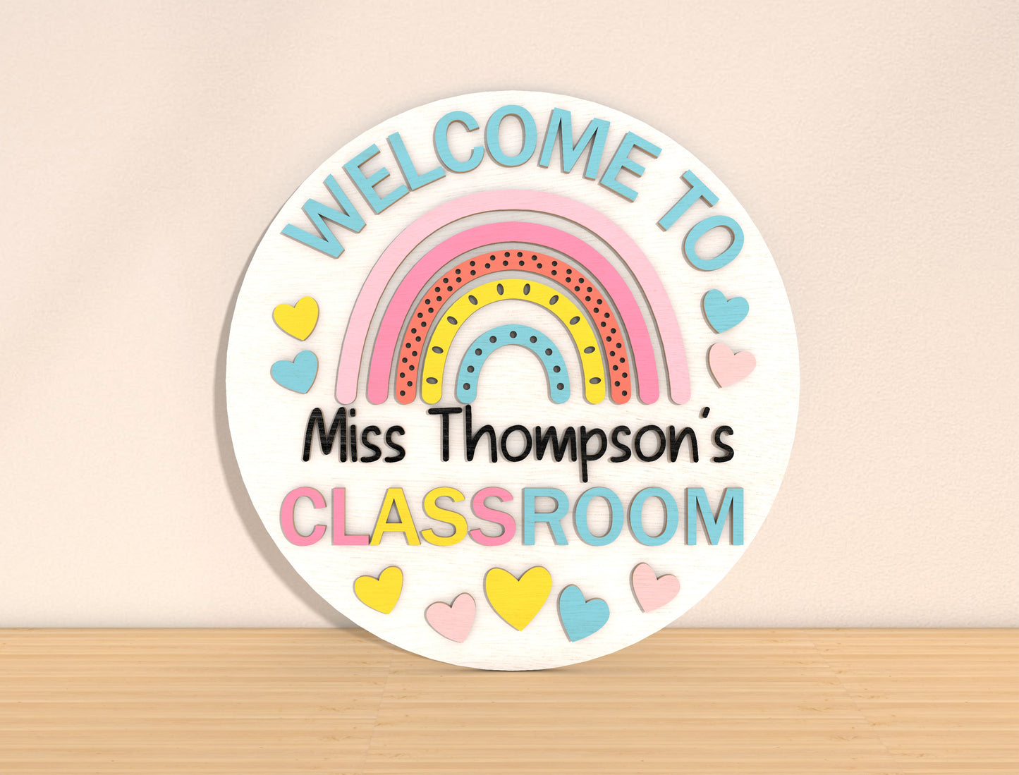 Teacher Apple Door Sign SVG Bundle Laser Cut File for Glowforge and xTool