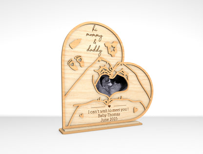 Ultrasound Announcement Heart Frame SVG Laser Cut File for xTool and Glowforge