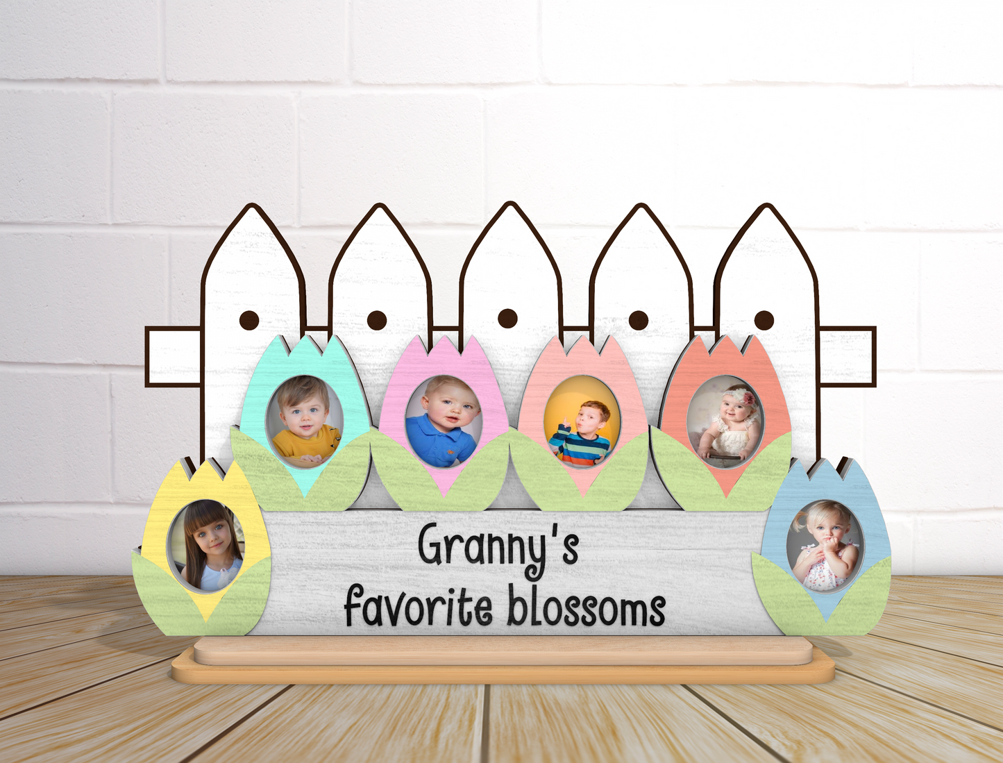 Mom Flower Photo Frame SVG Mommy's Blossoms for Glowforge and xTool