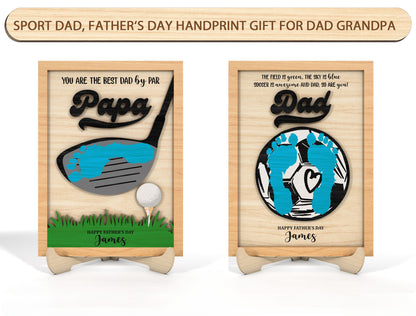 Sports Dad Handprint SVG Laser Cut File for xTool and Glowforge