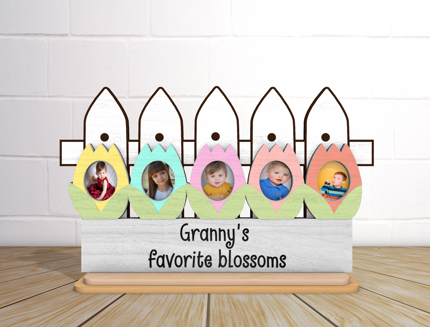 Mom Flower Photo Frame SVG Mommy's Blossoms for Glowforge and xTool