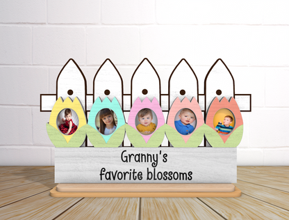 Mom Flower Photo Frame SVG Mommy's Blossoms for Glowforge and xTool